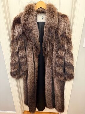 Bloomingdale’s Vintage Full Length Genuine Tanuki Fur Coat
